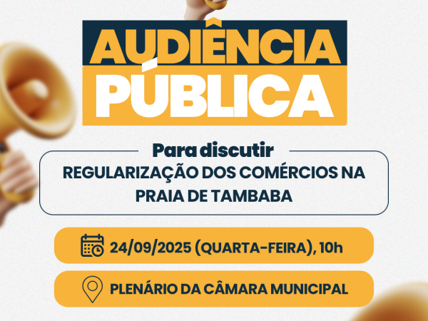 Câmara de Conde realizará audiência pública sobre regularização dos comércios de Tambaba
