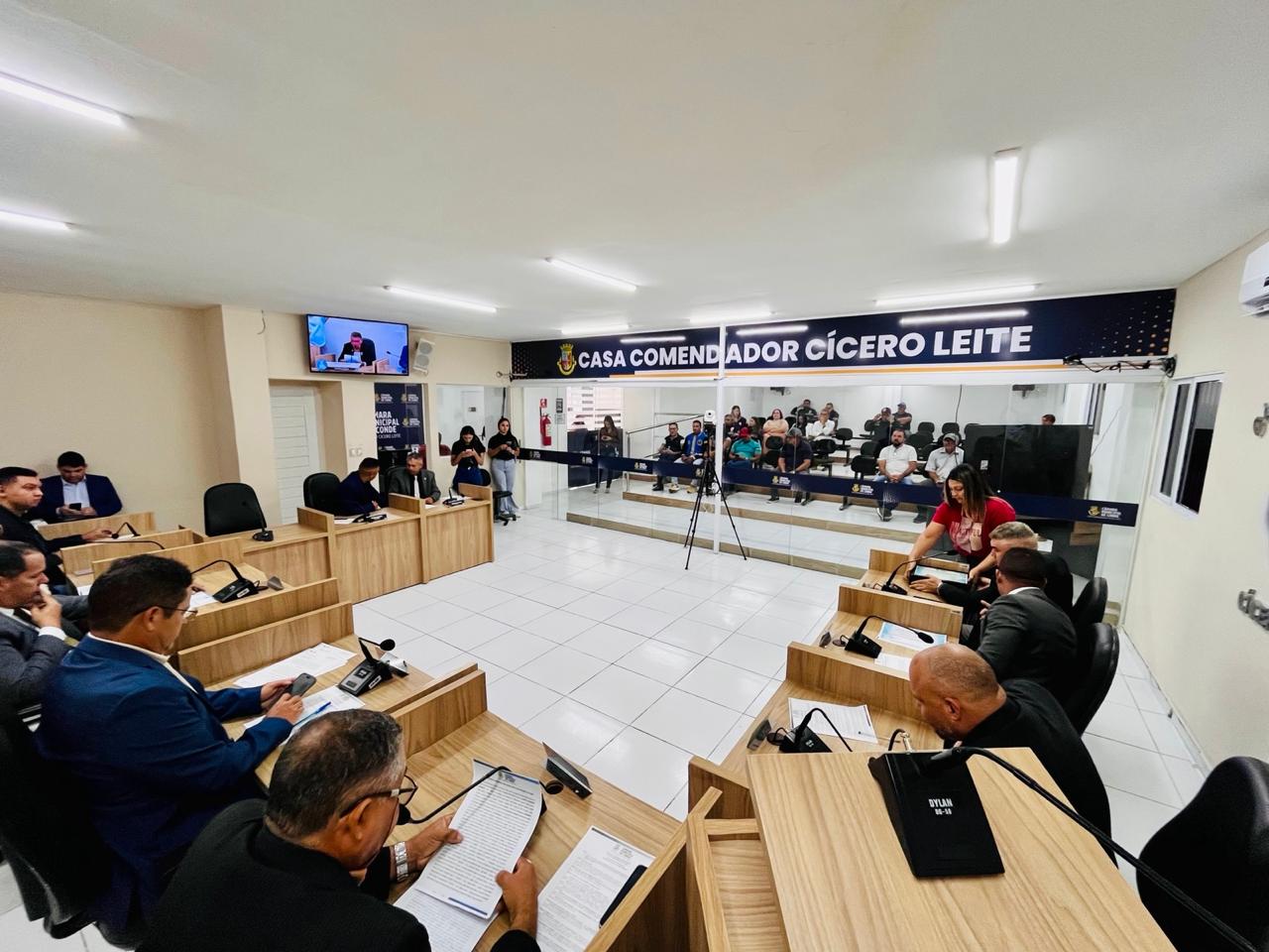 Câmara de Conde aprova matérias focadas na infraestrutura, segurança rural e serviços municipais