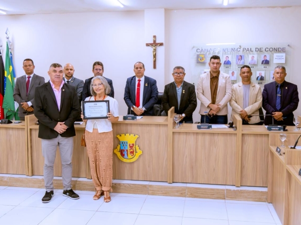 Vereadores de Conde entregam título de cidadão e aprovam homenagem ao deputado Aguinaldo Ribeiro 