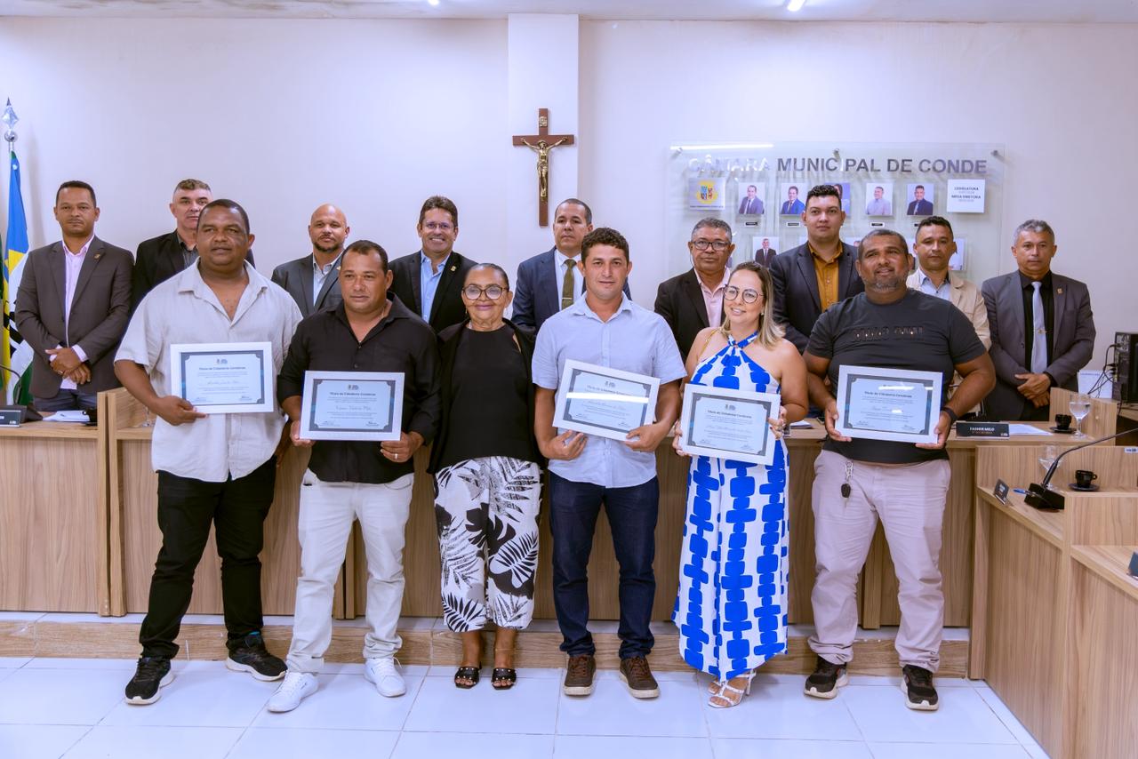 Sessão Ordinária é marcada por aprovação e entrega de títulos de cidadão em Conde